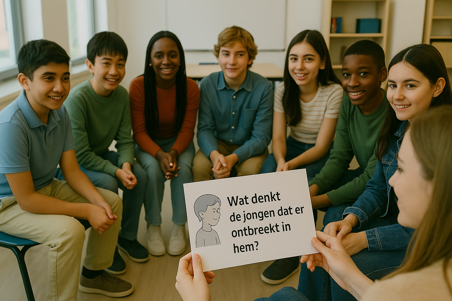 Kinderen beantwoorden samen projectieve vragen Kinderen beantwoorden samen projectieve vragen